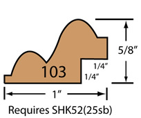 applied moulding 103 cross section